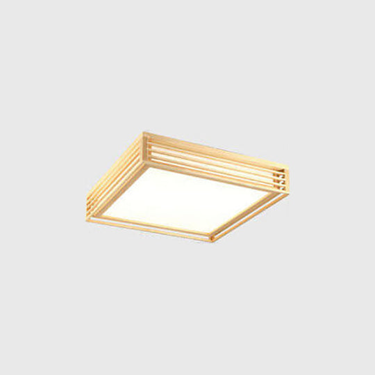 ZenSquare | Nordische Massivholz Quadratische LED Japanische Tatami Deckenleuchte