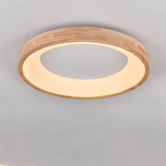 LogaLuce | Runde LED-Deckenlampe aus Holz