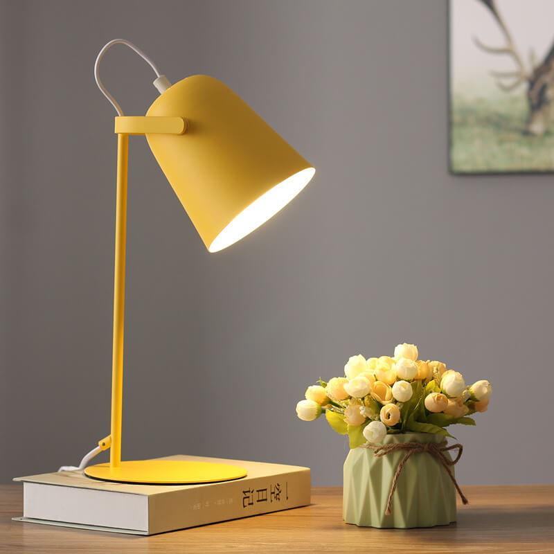 ColorBeam | Nordische Macaron-Farbe, kreatives Eisen-Eimer-Design, 1-flammige Tischlampe