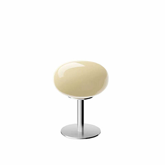 SoftOrbis | Nordic Vintage Creme Runde Glas 1-Licht Tischlampe