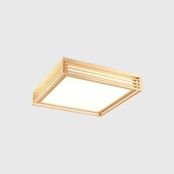 ZenSquare | Nordische Massivholz Quadratische LED Japanische Tatami Deckenleuchte