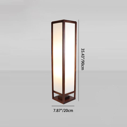 HanLume | Holz-Stehlampe mit klassischem Pergamentschirm