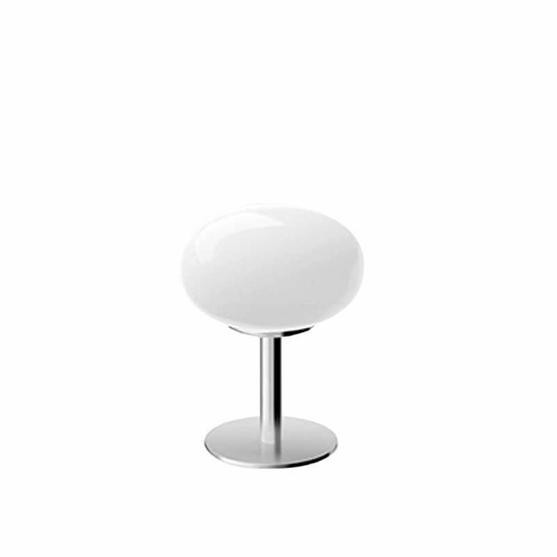 SoftOrbis | Nordic Vintage Creme Runde Glas 1-Licht Tischlampe