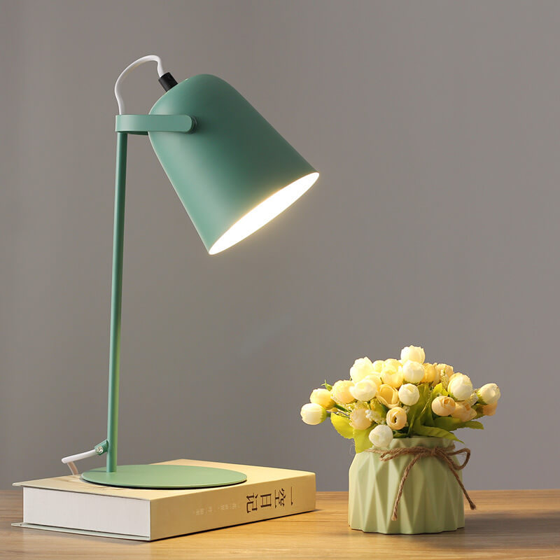 ColorBeam | Nordische Macaron-Farbe, kreatives Eisen-Eimer-Design, 1-flammige Tischlampe