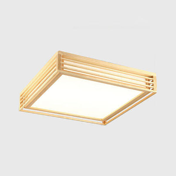 ZenSquare | Nordische Massivholz Quadratische LED Japanische Tatami Deckenleuchte