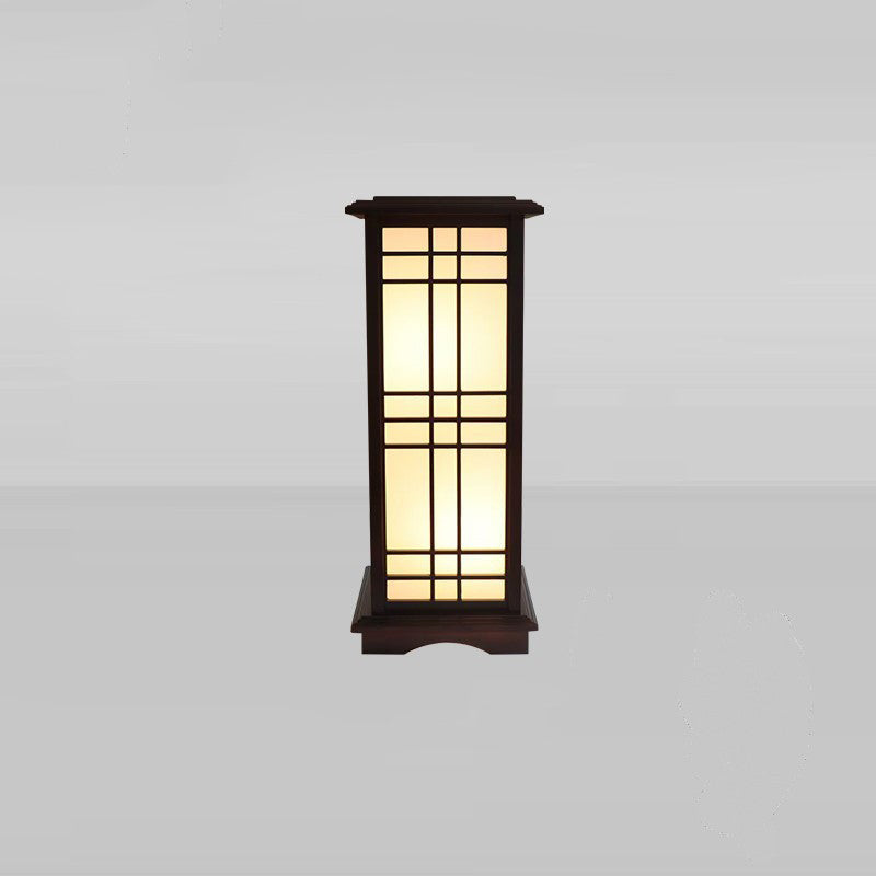 HanLume | Holz-Stehlampe mit klassischem Pergamentschirm