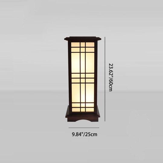 HanLume | Holz-Stehlampe mit klassischem Pergamentschirm