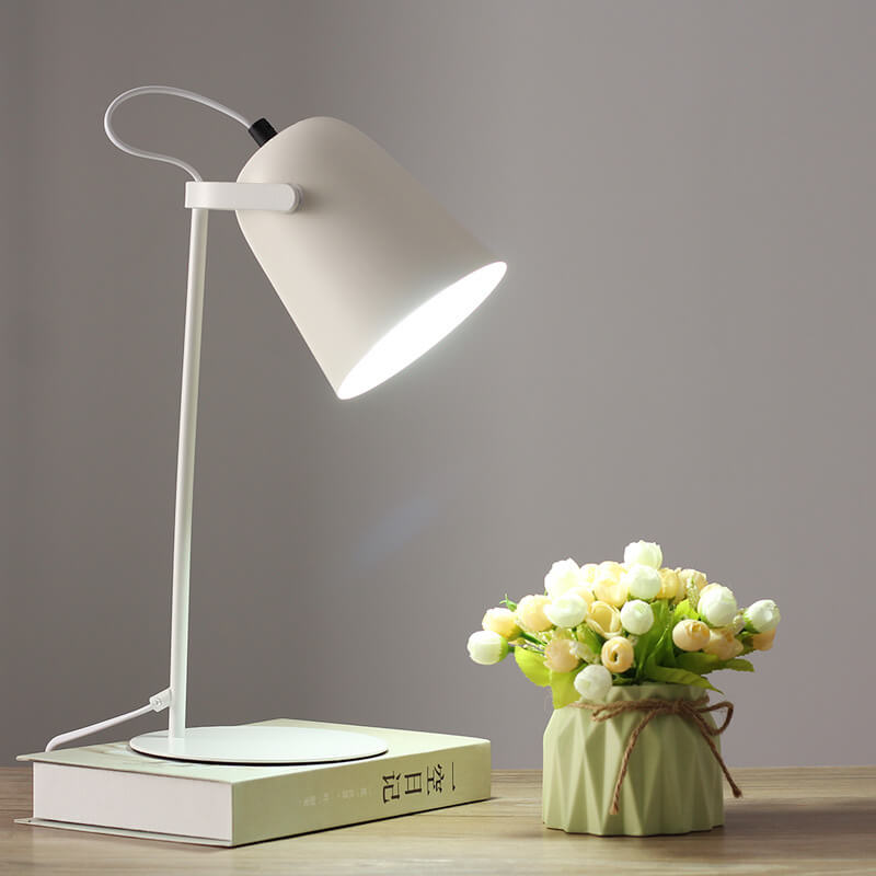 ColorBeam | Nordische Macaron-Farbe, kreatives Eisen-Eimer-Design, 1-flammige Tischlampe