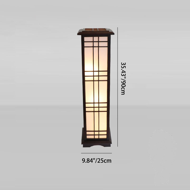 HanLume | Holz-Stehlampe mit klassischem Pergamentschirm