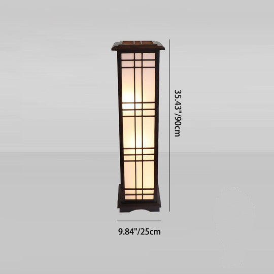 HanLume | Holz-Stehlampe mit klassischem Pergamentschirm