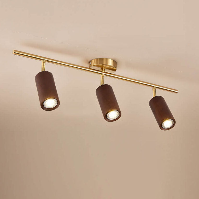 SpotLuxe | Elegante LED-Spots auf Walnussschiene