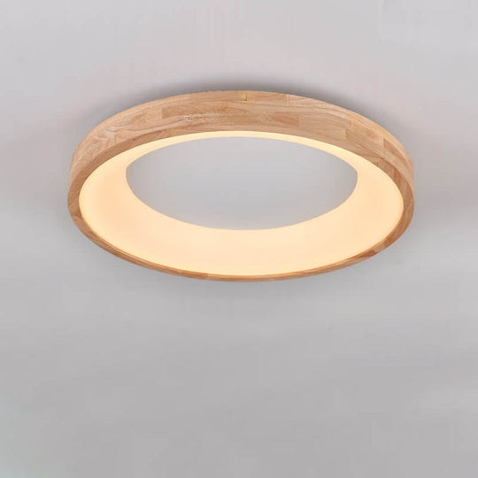 LogaLuce | Runde LED-Deckenlampe aus Holz