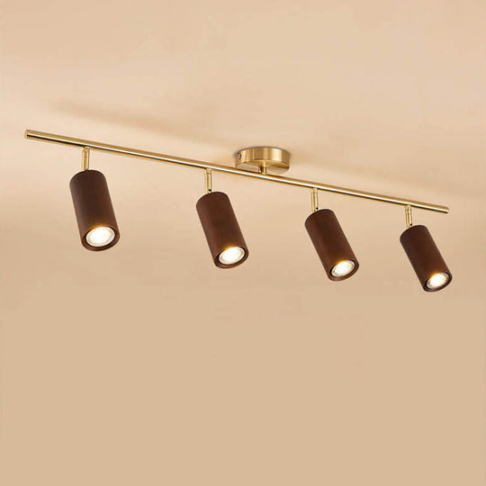 SpotLuxe | Elegante LED-Spots auf Walnussschiene