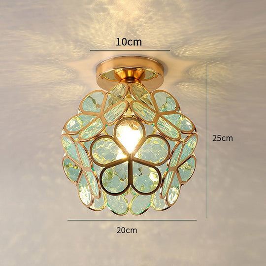 FleurLuxe | Design Blumen Stil Glas Flur Deckenlampe