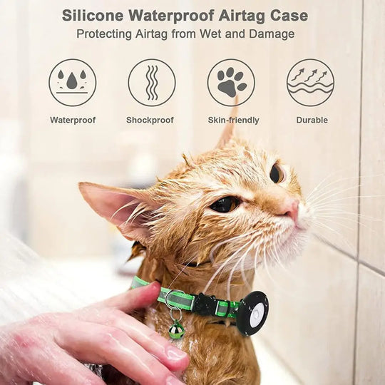 SafeWhisker | Katzenhalsband mit Reflex & Kontakttag