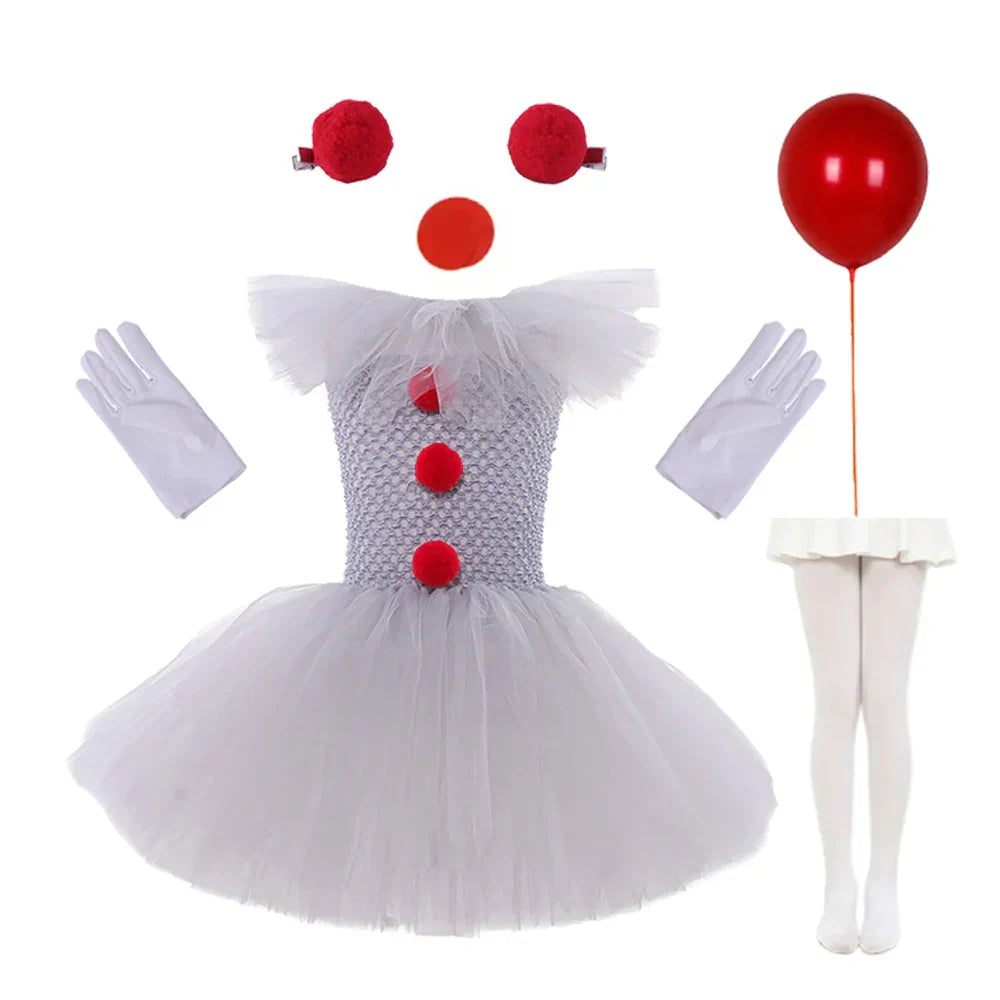 Charlot | Gruseliges Clown-Tüllkleid – Spooky Halloween Kostüm