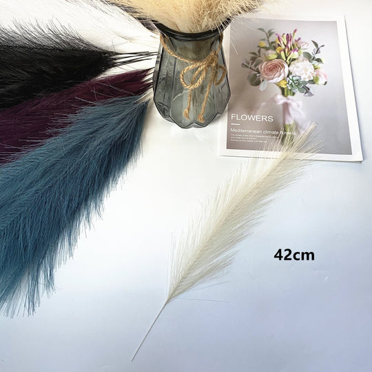 FluffNest | 20 Stück Bohemian Flauschiges Künstliches Pampasgras Bunt