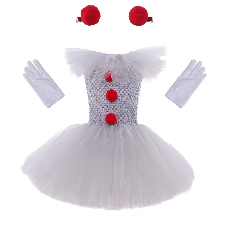 Charlot | Gruseliges Clown-Tüllkleid – Spooky Halloween Kostüm
