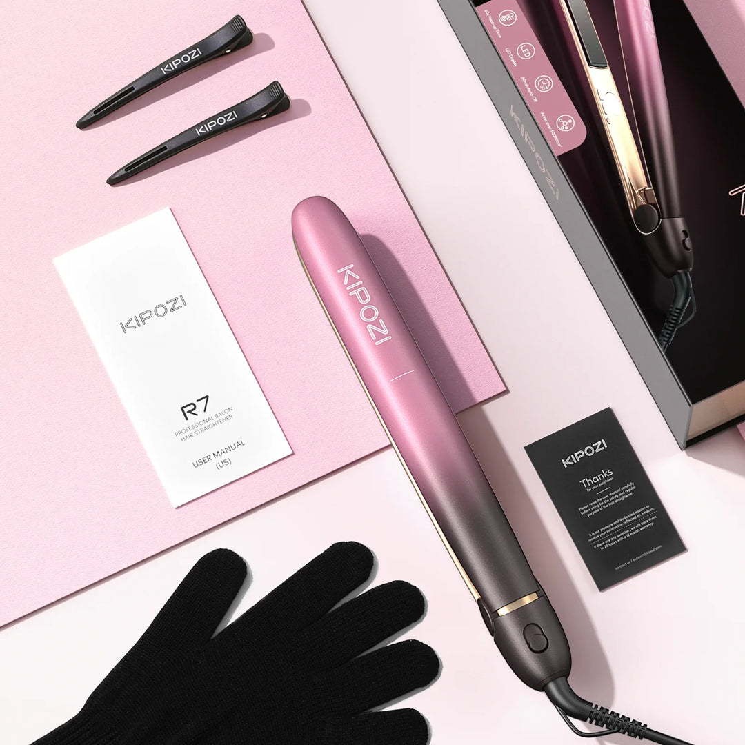 StyleLux | Roségold Haarglätter & Lockenstab