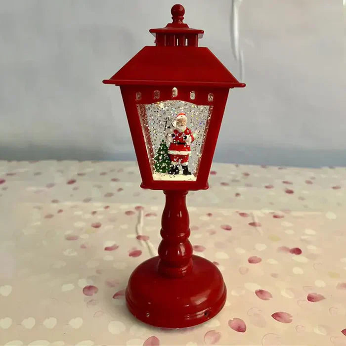 HolidayGlow | Weihnachts-Schneelaterne – Batteriebetriebene LED