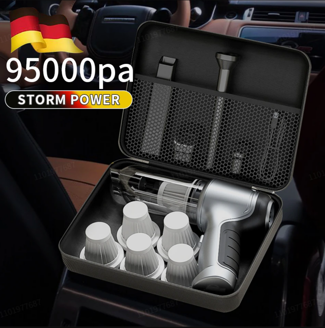 DustBlaster | Mächtigster kabelloser Auto-Staubsauger