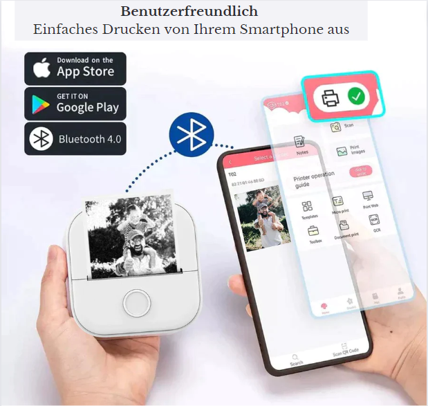 PaperLite | Tragbarer Thermodrucker – Kompakt, Schnell & Ohne Tinte