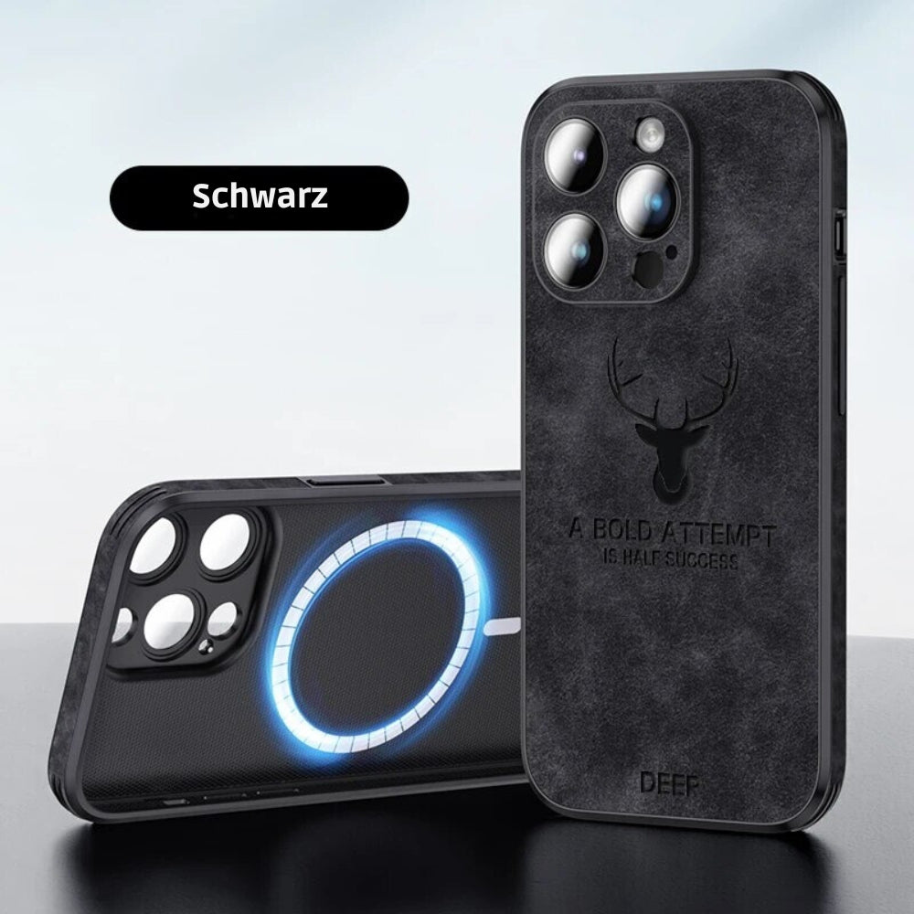 PrimeGuard | Leder iPhone Tasche - Luxuriöser stoßfester Schutz