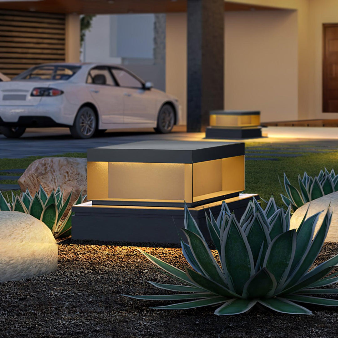 AcrylGlow | Outdoor Pfostenleuchte Schwarz – Wasserdicht IP65