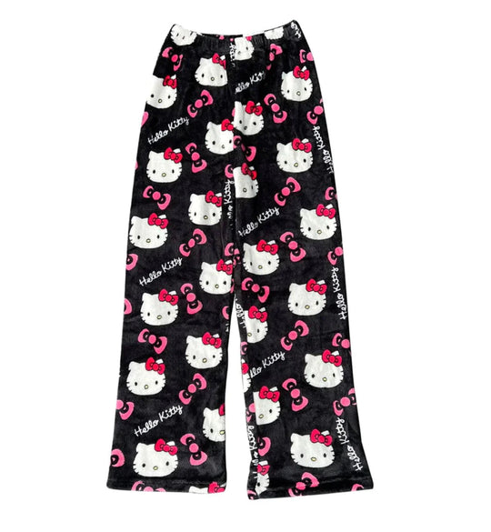 Élégance | Loungewear Bukser – Komfortabelt Kattemønster-1