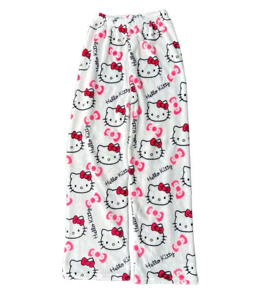 Élégance | Loungewear Bukser – Komfortabelt Kattemønster-2