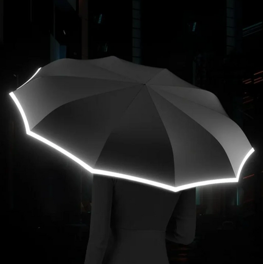 BrightRain | Windfester Regenschirm mit reflektierendem Rand