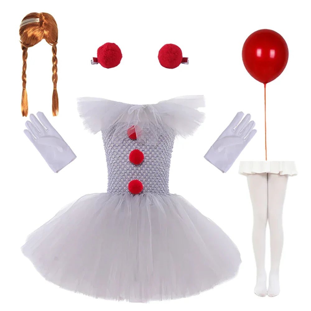 Charlot | Gruseliges Clown-Tüllkleid – Spooky Halloween Kostüm