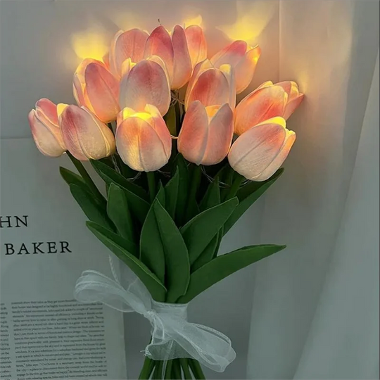 TulipGlow | LED Tulpen-Nachtlicht – Tragbar & Warmes Licht