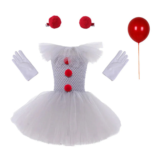 Charlot | Gruseliges Clown-Tüllkleid – Spooky Halloween Kostüm