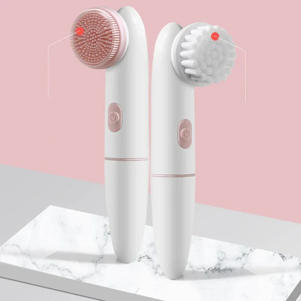 PureSkin | 2-in-1 Silikon-Gesichtspflegegerät