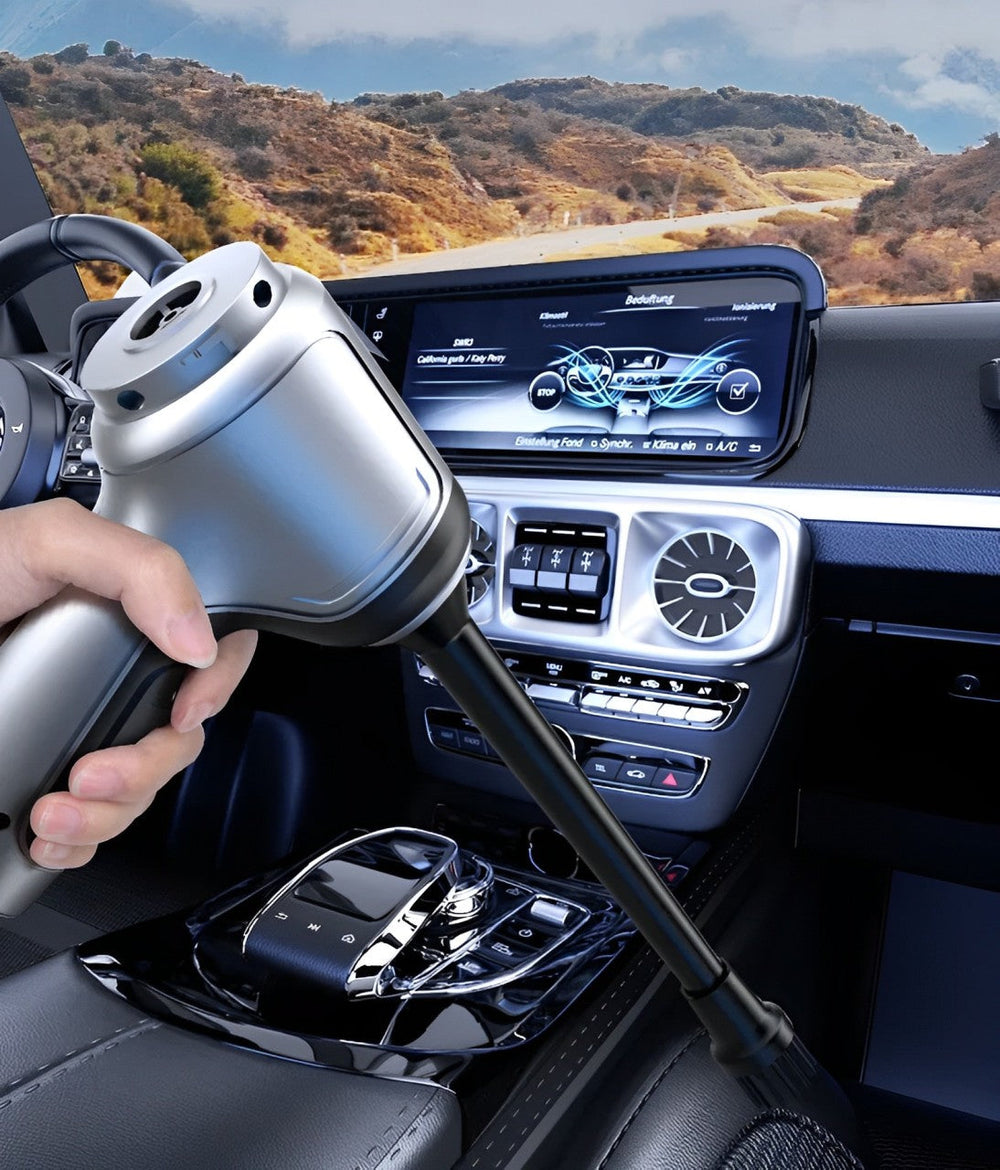 DustBlaster | Mächtigster kabelloser Auto-Staubsauger
