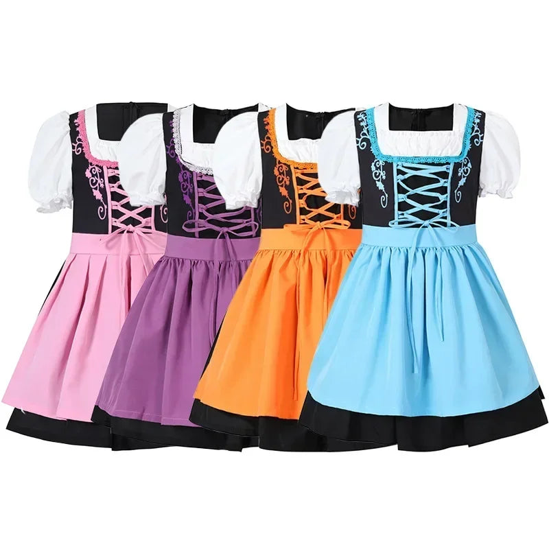 Bergwiesn | Mädchen-Dirndlkleid mit Schürze für Oktoberfest & Feste