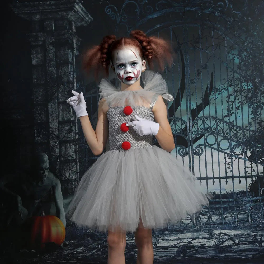 Charlot | Gruseliges Clown-Tüllkleid – Spooky Halloween Kostüm