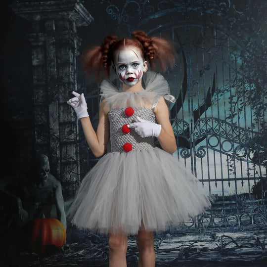 Charlot | Gruseliges Clown-Tüllkleid – Spooky Halloween Kostüm