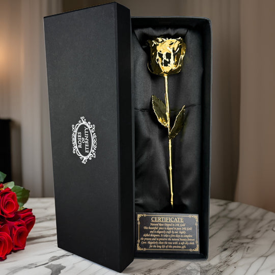 GoldenBloom | Rose – Echte Blüte in 24K Gold