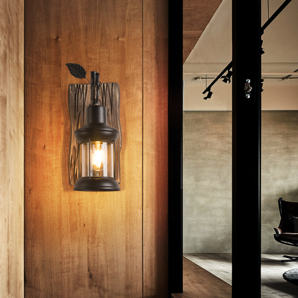 TimberFlame | Rustikale Vintage Wandleuchte4