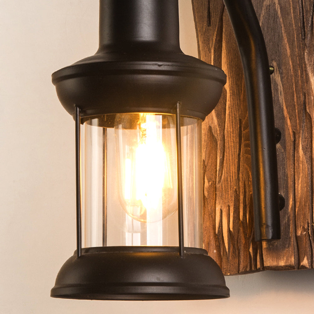 TimberFlame | Rustikale Vintage Wandleuchte5