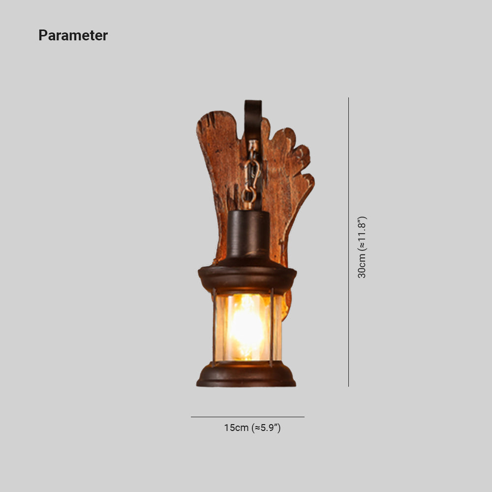 TimberTorch | Rustikale Holz-Wandleuchte4