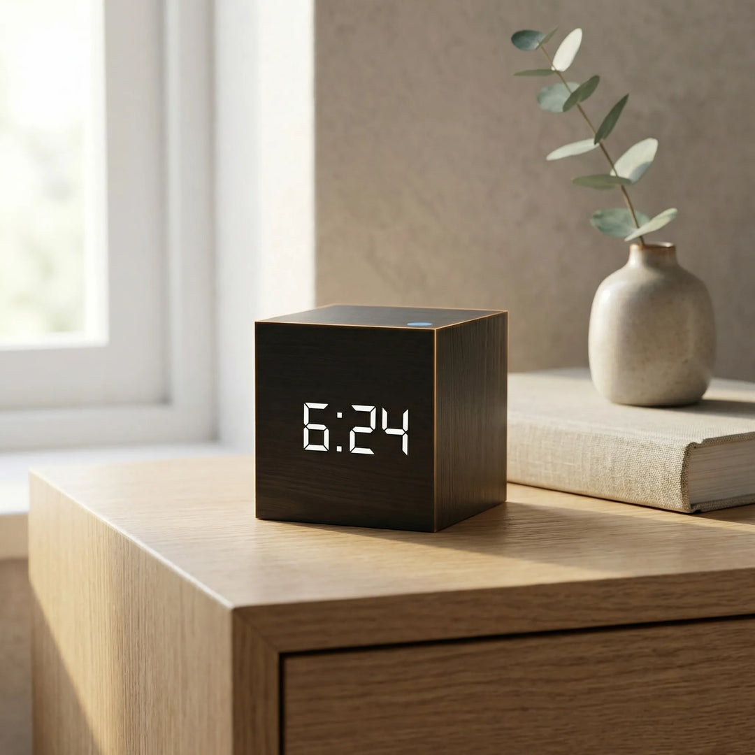 TimeCubeX - Digitales Quadratisches Tischgerät Decorique.de