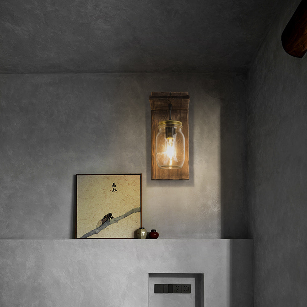 TimelessGlow | Rustikale Krug-Wandleuchte2