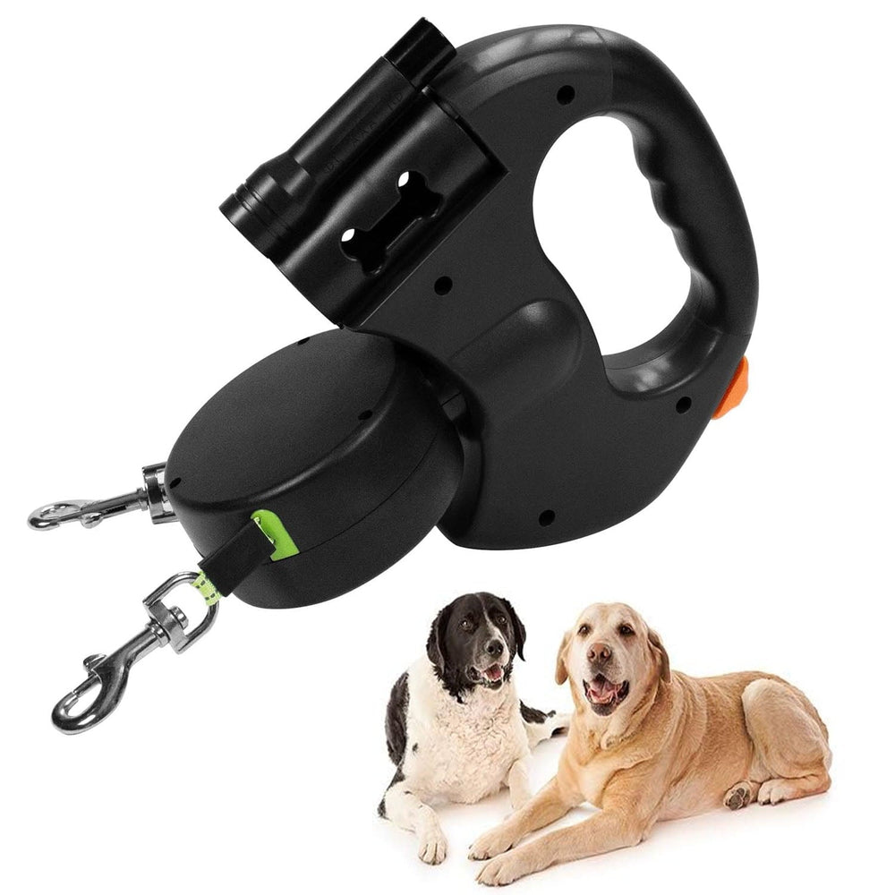 TwistFree | Leine für 2 Hunde mit Drehgelenk & Licht