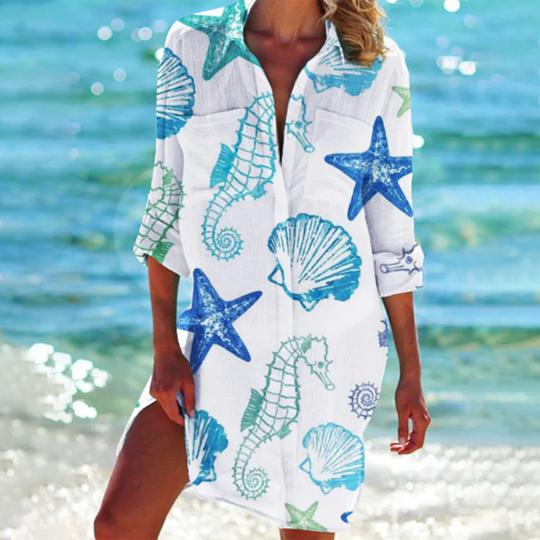 Blumenmuster Damen T-Shirt - Atmungsaktives Oberteil für Sommertage-2