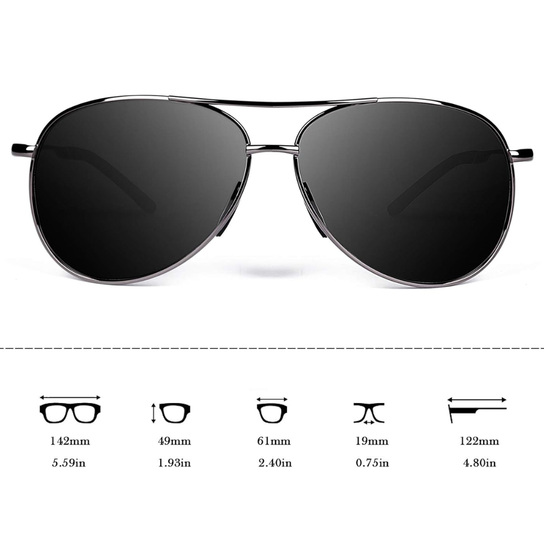 SkyShade | Unisex Pilotenbrille – Leicht & Komfortabel, Polarisiert