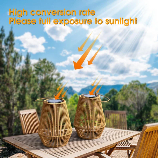 SunWeave | Handgefertigte Wasserfeste Solar-Gartenlaterne