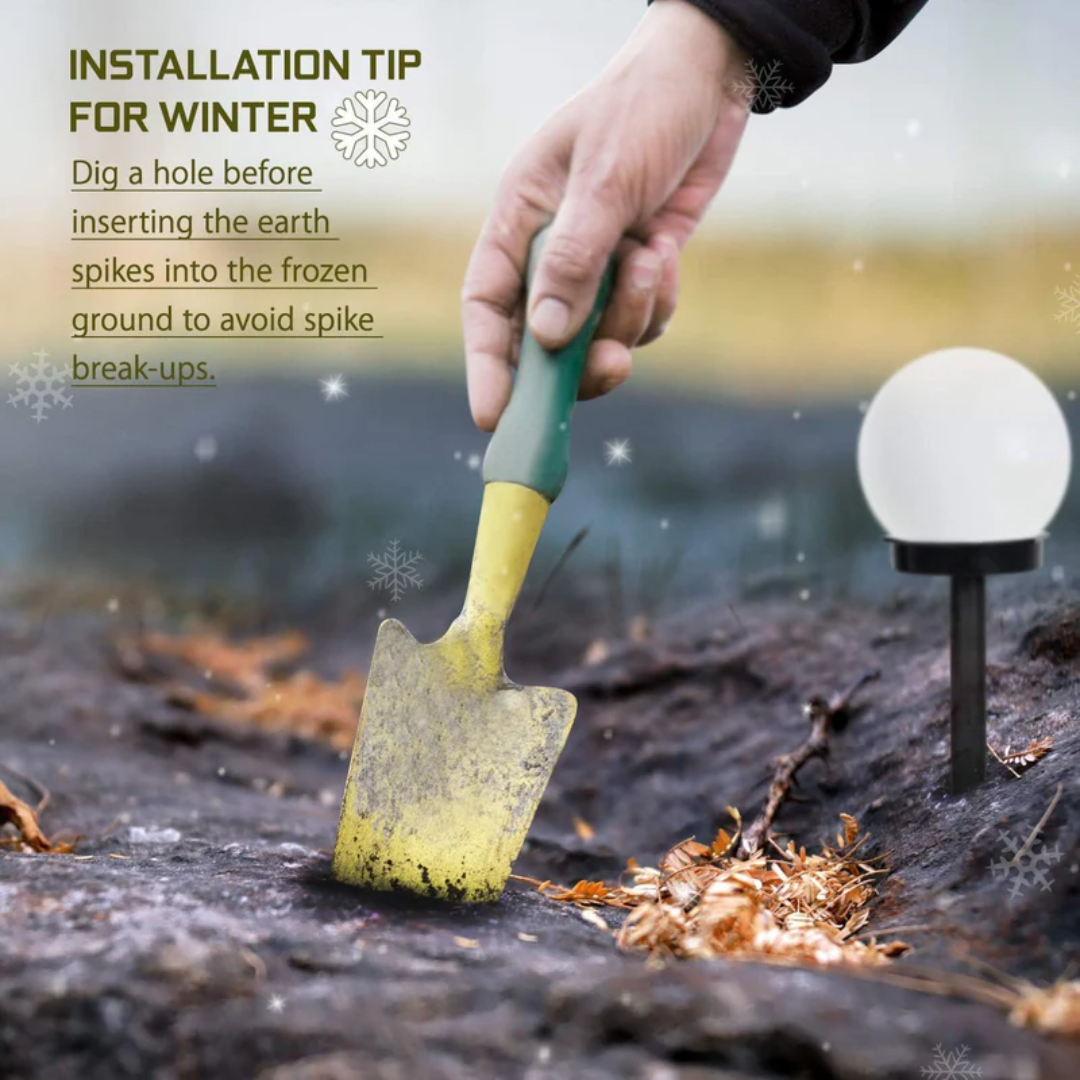 SunLuxe Orbs | 3 Stück Wasserdichte LED Solar Gartenbeleuchtung